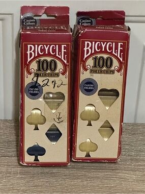 Bicycle 100 Poker Chips - Gold and Black